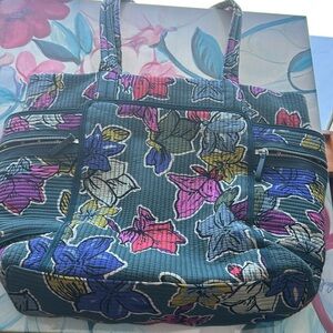 Vera Bradley Large grand tote bag in Retired Falling Flowers pattern